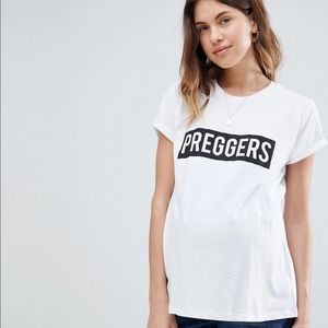 ASOS “preggers” Short Sleeve Tee Shirt - size 2/Small